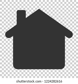 House building icon in flat style. Home apartment vector illustration on isolated background. House dwelling business concept.