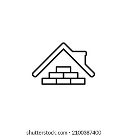 House Building Icon, Home Build Icon Vector House Repair Sign