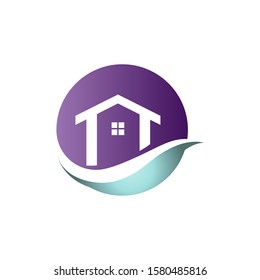 house building icon logo design template