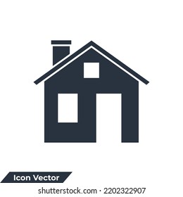 house building icon logo vector illustration. home symbol template for graphic and web design collection