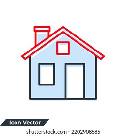 house building icon logo vector illustration. home symbol template for graphic and web design collection