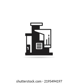 house building icon on white background