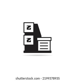 house building icon on white background illustration