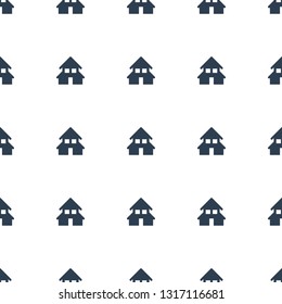 house building icon pattern seamless white background. Editable filled house building icon. house building icon pattern for web and mobile.