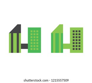 House building icon and real estate vector home