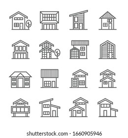 House and Building icon set 1