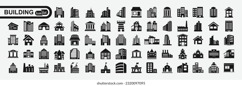 House and building icon set.