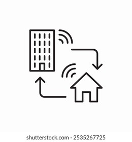 house building icon sign vector