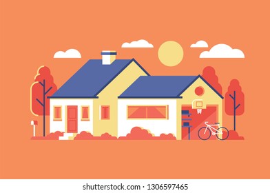 House building illustration