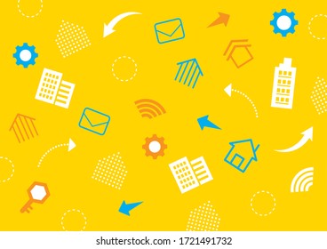 House and building illustration background