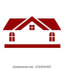 house building industry vector log