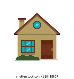 House building isolated icon vector illustration graphic design