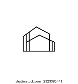 House building logo design with minimalist design