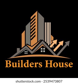 House building logo design template gradient