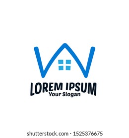 house building logo icon for unique architecture company