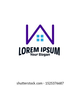 house building logo icon for unique architecture company