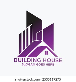 House and building logo social community  construction marketing