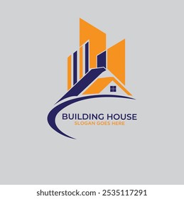 House and building logo social community  construction marketing