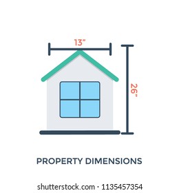 House Building Measuring Scale House Measurement Stock Vector (Royalty ...