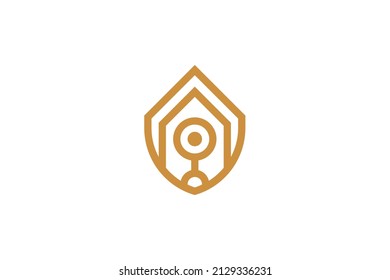House and Building Monoline Logo