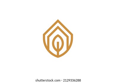 House and Building Monoline Logo