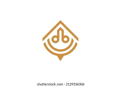 House and Building Monoline Logo