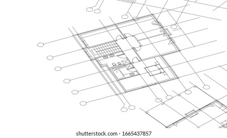 house building plan architectural drawings