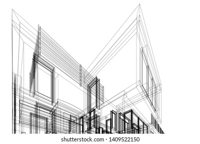 house building project, vector illustration