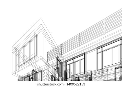 house building project, vector illustration