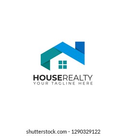 house building property apartments real estate busines eco green logo vector