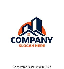 house and building property logo design