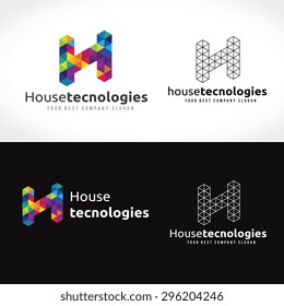 House  Building  Real Estate Vector Logo Template 