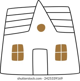 House Building Seamless Vector Illustration