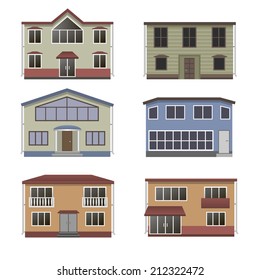 House and building set. Home icon collection.