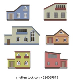 House and building set. Home icon collection.