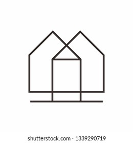 House Building Shape Architecture Business Company Vector Logo Design