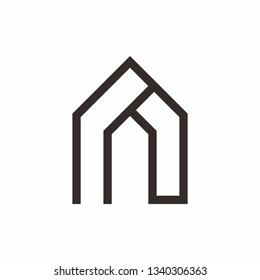 House Building Shape Architecture Business Company Vector Logo Design