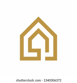 House Building Shape Architecture Business Company Vector Logo Design