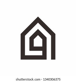 House Building Shape Architecture Business Company Vector Logo Design
