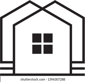 House Building Shape Architecture Business Company Vector Logo Design