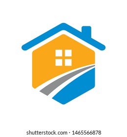 House Building Shape Architecture Business Company Vector Logo Design