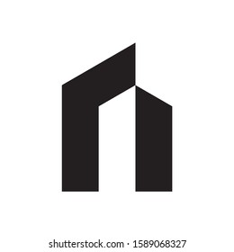 House Building Shape Architecture Business Company Vector Logo Design	