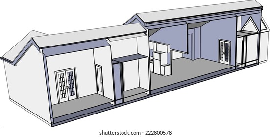 house building sketch