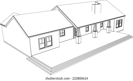 house building sketch
