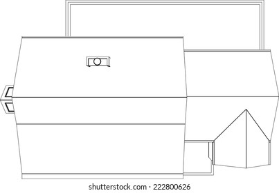 house building sketch