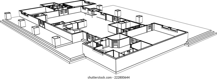 house building sketch