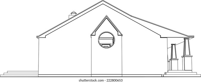 house building sketch