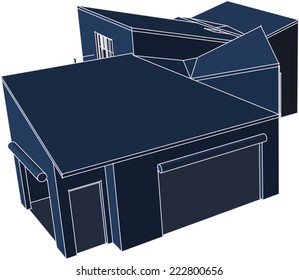 house building sketch