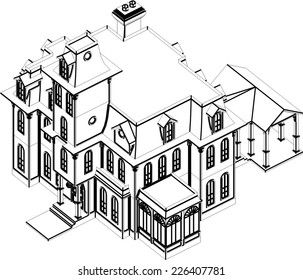 house building sketch