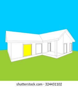 house building sketch
